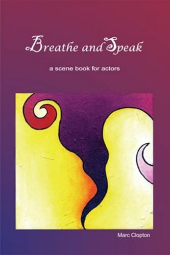Book cover titled Breathe and Speak with abstract yellow shapes on a purple background.