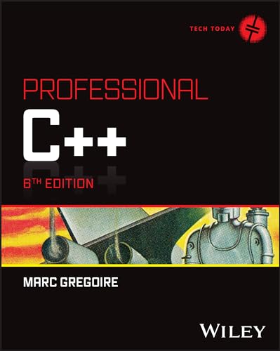 Book cover: "Professional C++" 6th edition, with mechanical illustration.