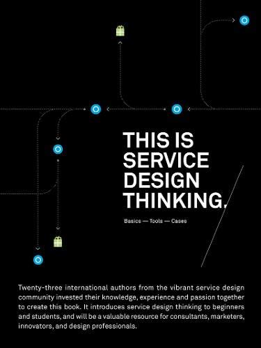 Black book cover with white text: "This is Service Design Thinking.