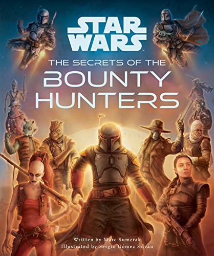 Star Wars book cover featuring several bounty hunters in illustrated art.