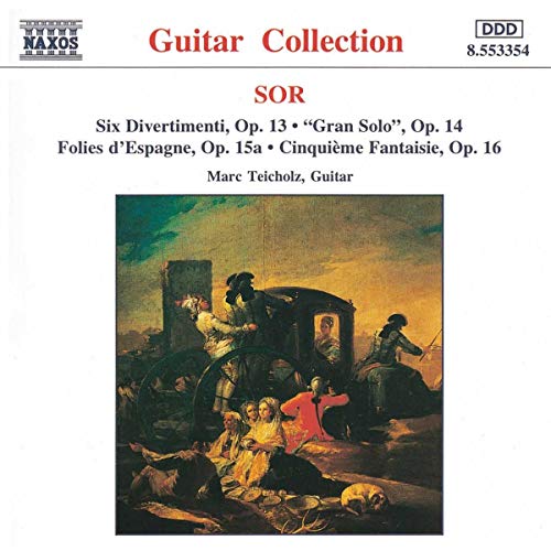 CD cover with guitar and text, likely featuring Marc Teicholz's name and guitar works title.