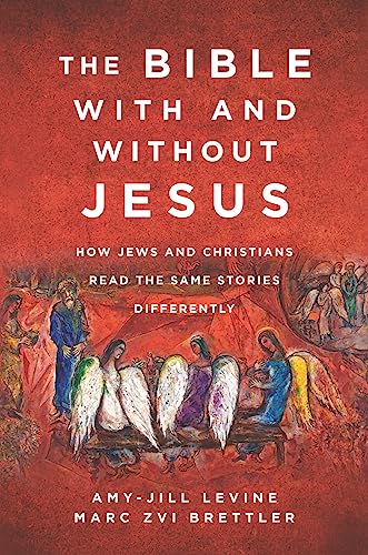 Book cover: "The Bible With And Without Jesus" with biblical artwork.