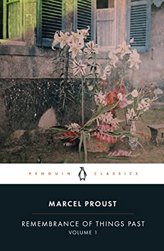 Book cover featuring white lilies and flowers against a house with blue shutters.