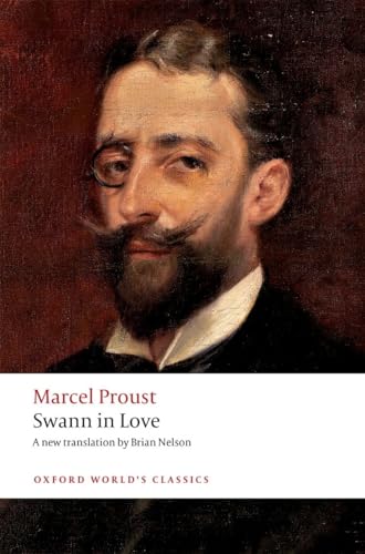 Book cover: portrait of a bearded man with a monocle, "Swann in Love.