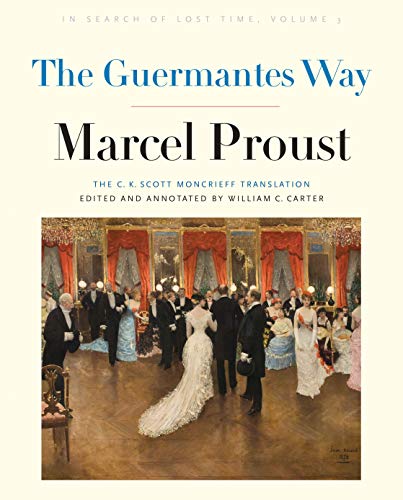 Book cover: “The Guermantes Way” by Marcel Proust, with a ballroom scene.