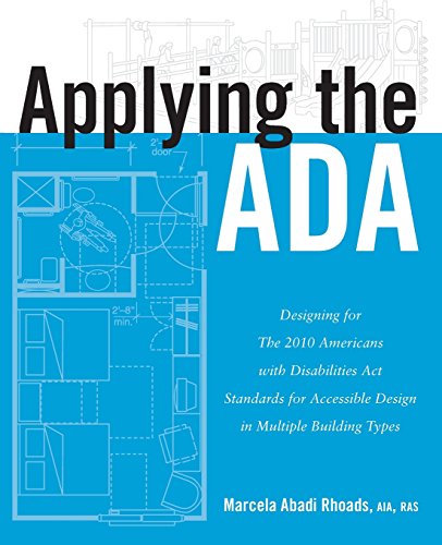 Book cover with architectural plan and title "Applying the ADA".