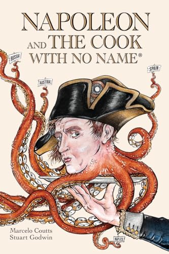 Book cover: Napoleon with octopus tentacles and a serving tray.