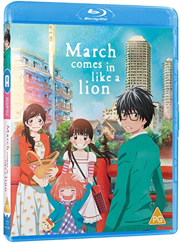 Blu-ray cover for March Comes In Like A Lion featuring four anime characters outdoors.