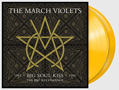 Vinyl record of The March Violets’ “Big Soul Kiss” with gold star design.