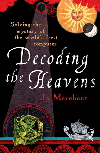 Book cover: “Decoding the Heavens” with astronomical imagery and text.