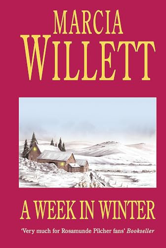 Book cover: snowy landscape with cottages, title "A Week in Winter".