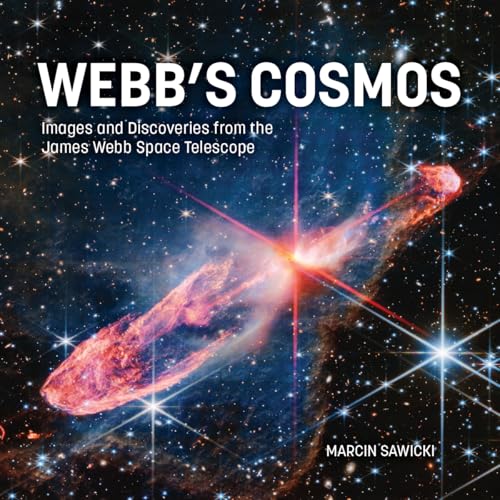Book cover featuring a colorful nebula image from the James Webb Telescope.