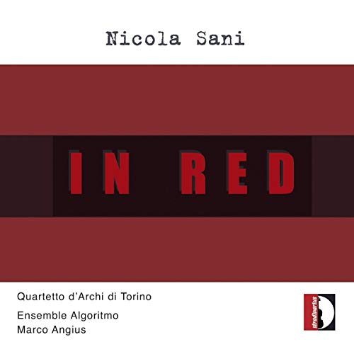 CD album cover with red and black design, featuring "IN RED" text prominently.