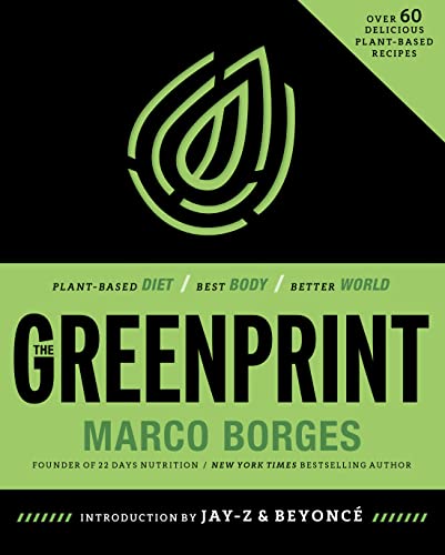 Book cover: "The Greenprint" by Marco Borges, featuring a green leaf design.