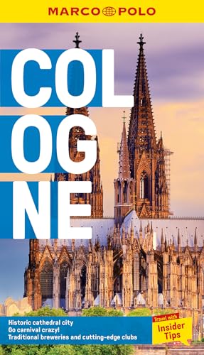 Marco Polo travel guide cover featuring the Cologne Cathedral against a sunset sky.