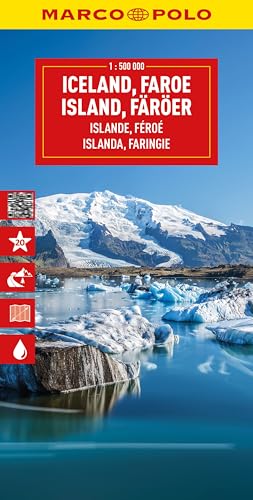Marco Polo map cover featuring a glacier lagoon with snow-capped mountains in the background.
