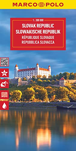 Slovak Republic map cover featuring Bratislava Castle and river view.