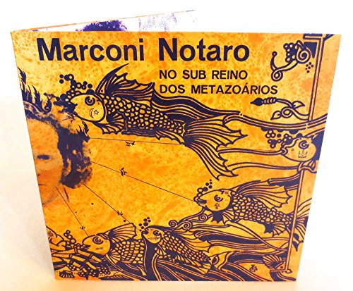 Album cover with yellow background, dark blue fish illustrations, and text Marconi Notaro.