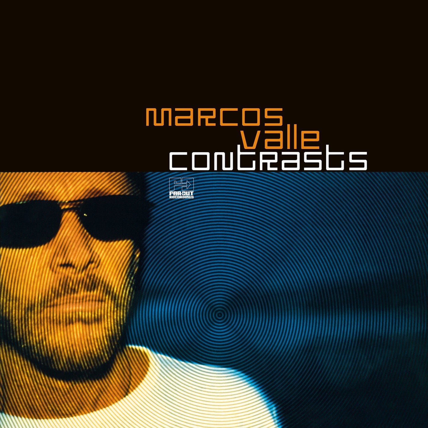 Album cover featuring a portrait of Marcos Valle over a blue concentric circle pattern.