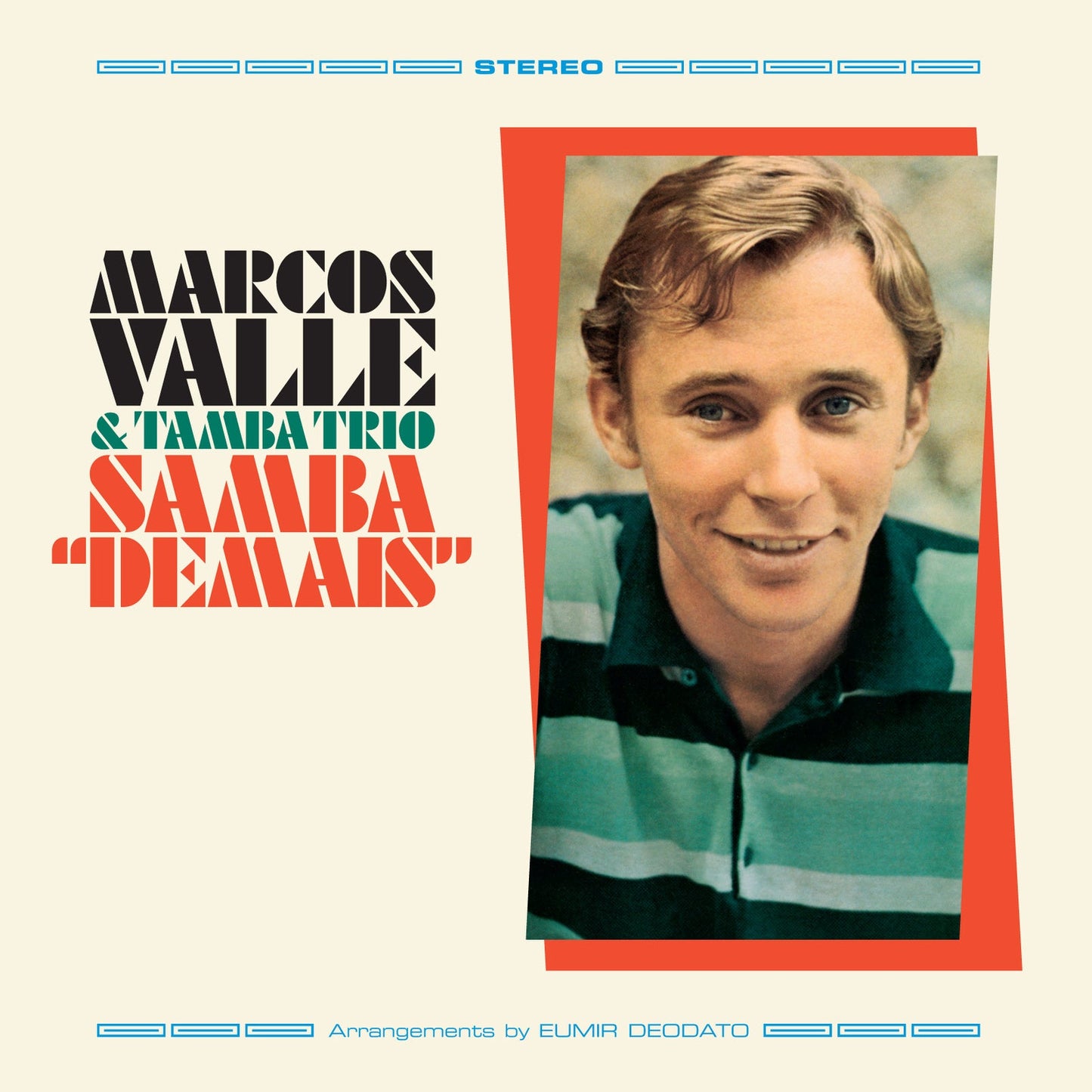 Album cover for Marcos Valle’s “Samba Demais” featuring a portrait of the artist.