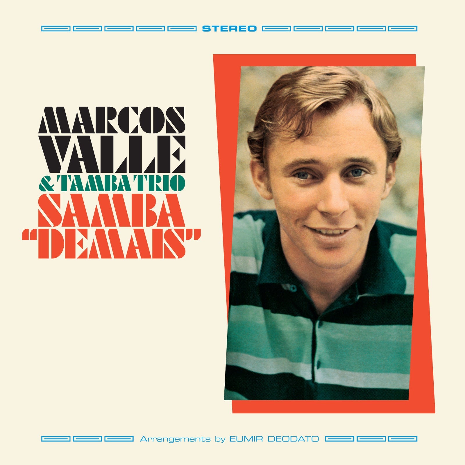 Album cover for Marcos Valle’s “Samba Demais” featuring a portrait of the artist.