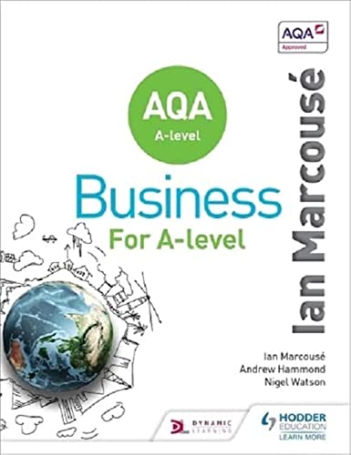 Textbook cover: "AQA Business for A Level" with a globe illustration.