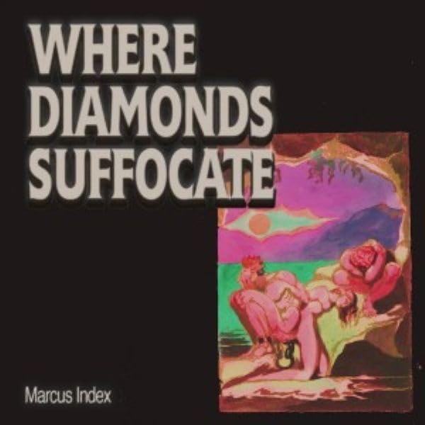 Vinyl album cover: "Where Diamonds Suffocate" with figures in a landscape.
