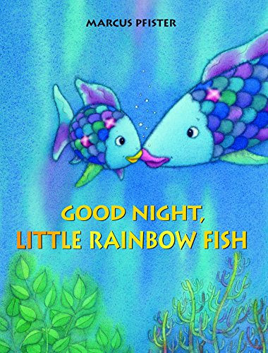 Two colorful, shimmering fish swim together against a blue, underwater background.