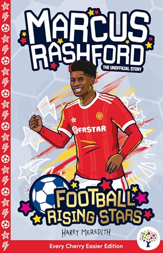 Book cover featuring an illustration of Marcus Rashford in a red football kit.