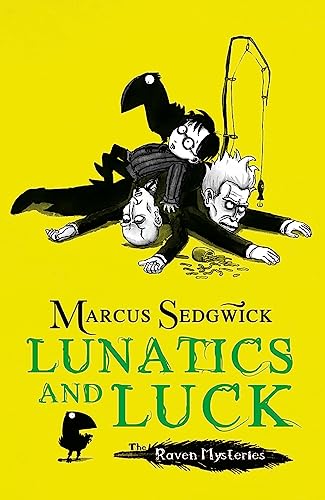 Book cover: illustrated characters, gold coins, and title "Lunatics and Luck.