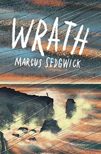 Book cover showing a person standing on a cliff above a stormy, crashing sea.