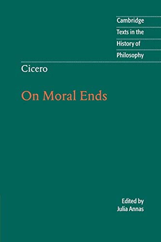 Dark teal book cover with red and white text: "Cicero: On Moral Ends".