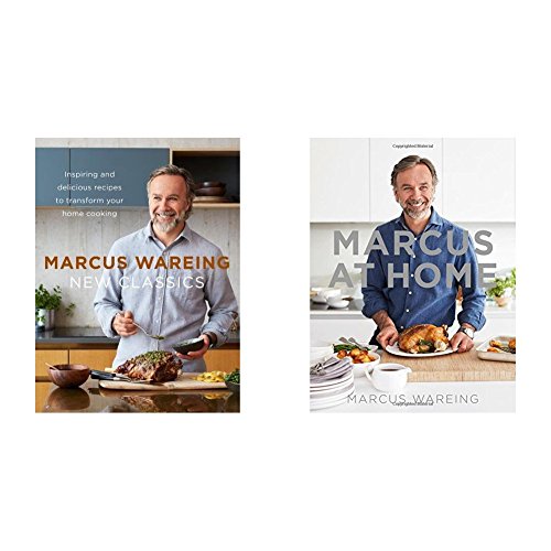 Two cookbooks by Marcus Wareing featuring the chef on the covers.