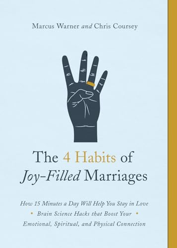 Book cover with a hand and ring, titled “The 4 Habits of Joy-Filled Marriages.”