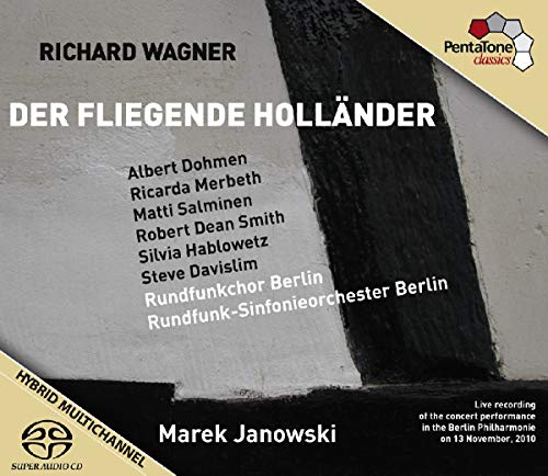 CD cover for Wagner’s “Der Fliegende Holländer” with dark, abstract waves.