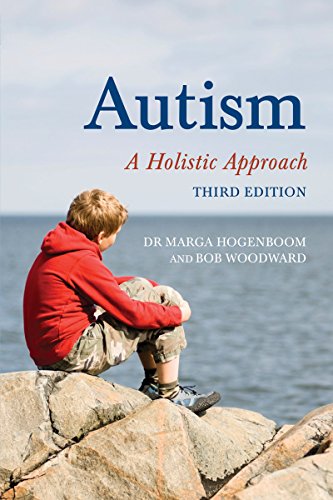 Book cover: “Autism: A Holistic Approach” featuring a boy by the sea.
