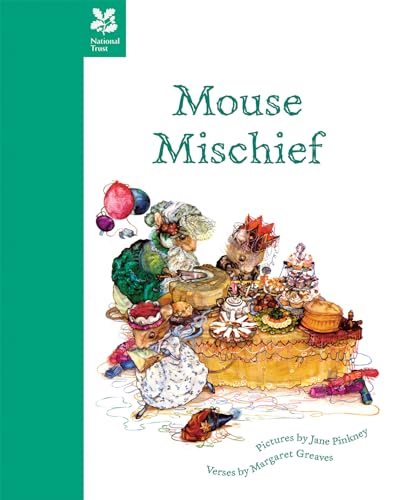 Book cover: "Mouse Mischief" depicts mice amongst a festive food spread.
