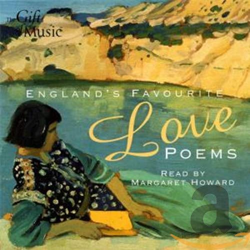 CD cover: woman reading by the sea, title “Love Poems” visible.