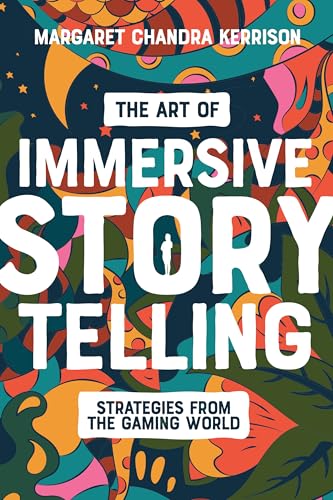 Book cover: “The Art of Immersive Storytelling” with colorful abstract design.