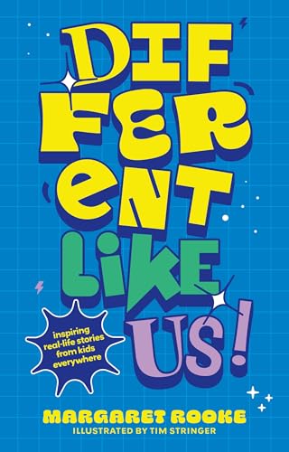 Book cover with large yellow, green, and purple text on a blue grid background.