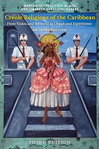Book cover: “Creole Religions of the Caribbean” with colorful, symbolic artwork.