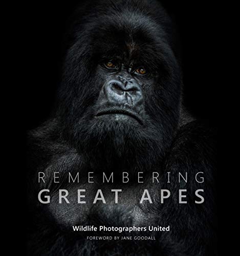 "Book cover featuring a close-up of a gorilla's face against a black background."