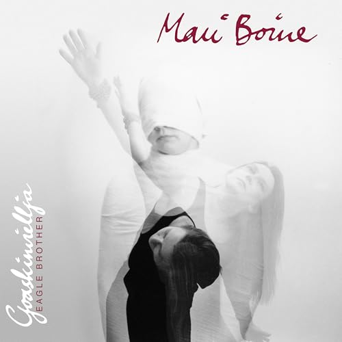 Black and white album cover featuring a blurred figure with outstretched hands.