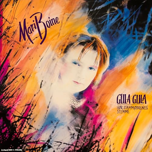 Album cover for Mari Boine’s “Gula Gula” featuring a portrait with colorful brushstrokes.