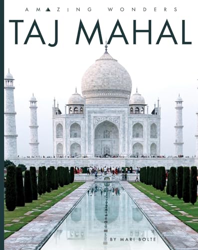 White marble Taj Mahal with reflecting pool and gardens.