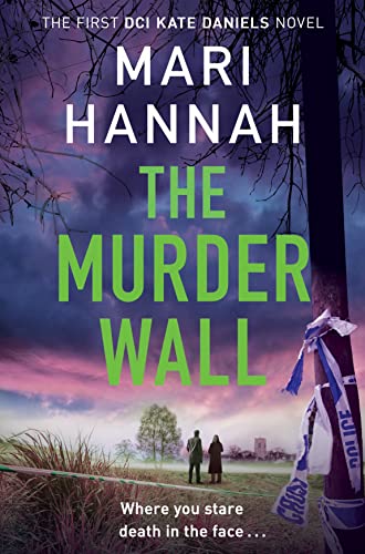Book cover showing two figures in a misty field with police tape on a post.