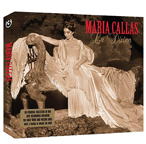 CD cover featuring Maria Callas in a flowing gown, sepia toned.
