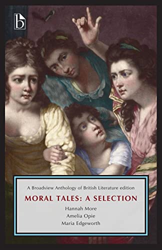 Book cover: “Moral Tales: A Selection” featuring four women in historical dress.