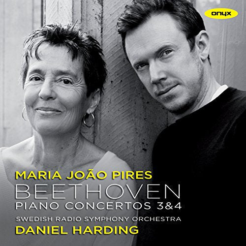 CD cover featuring portraits of Maria João Pires and Daniel Harding.