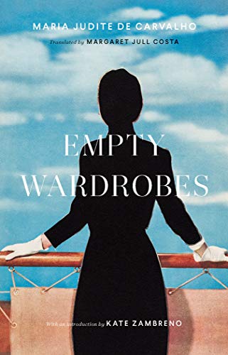 Book cover: Silhouette of a woman in black dress, title "Empty Wardrobes".